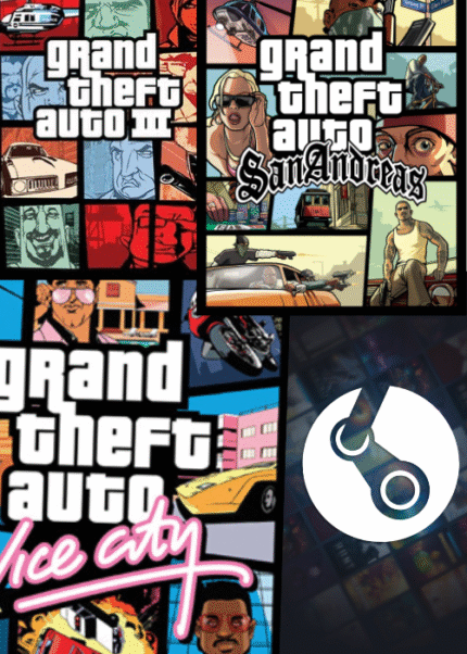 GTA Vice City+ GTA 3 + GTA San Andreas (Steam Account) (PC)